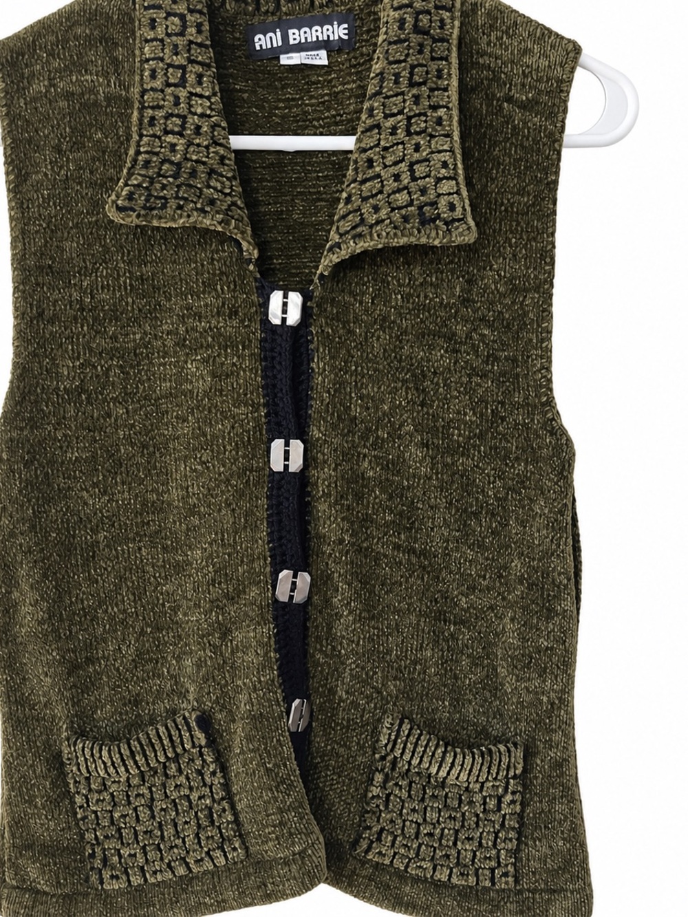 Olive Knit Vest for Kids